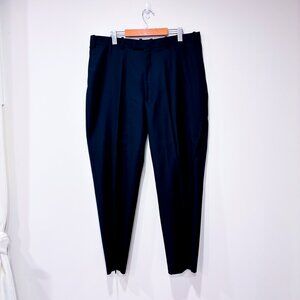 BETENLY | Navy wool dress pants men | Tailored suit trousers | Size 38 *